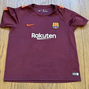 Nike 2017/18 FC Barcelona Soccer Jersey La Liga Burgundy Youth Size XL